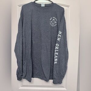Port and Company Dark Gray Long Sleeve Tee